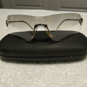 Vintage Christian Dior Clear Lens Shield Sunglasses
